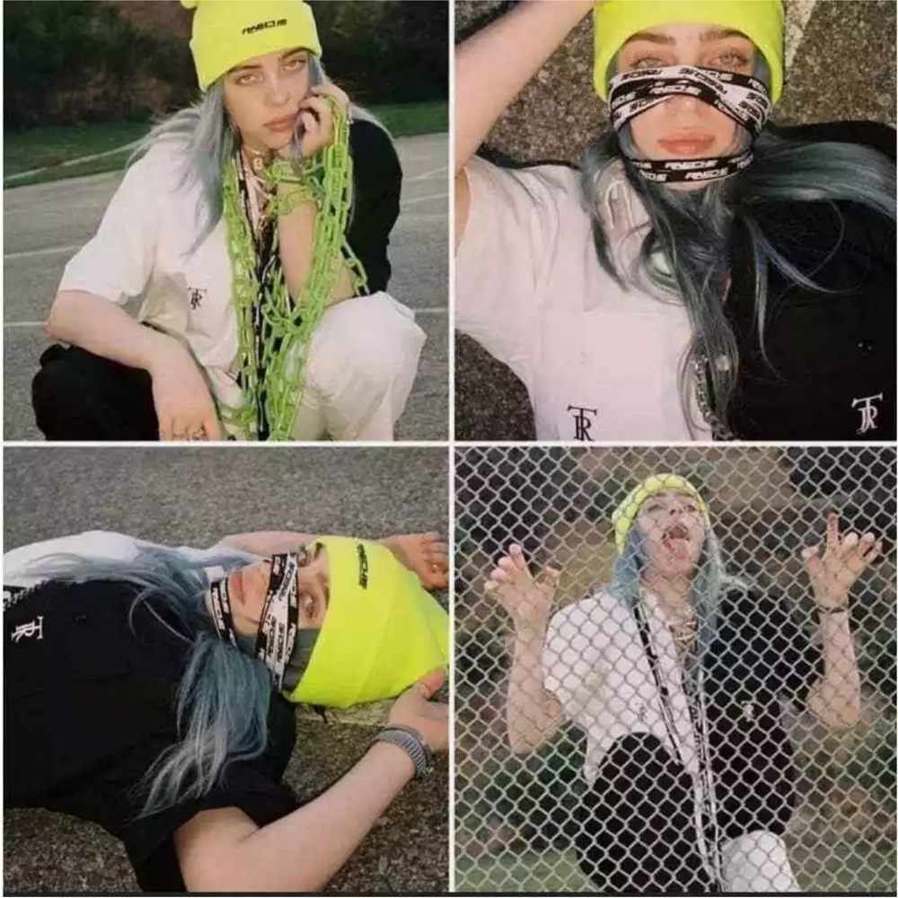 Tres Rashes Two-Tone Button-Up S/S Shirt Billie Eilish